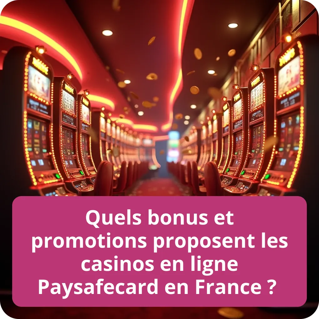 Quels bonus et promotions proposent les casinos en ligne PaysafeCard en France ?